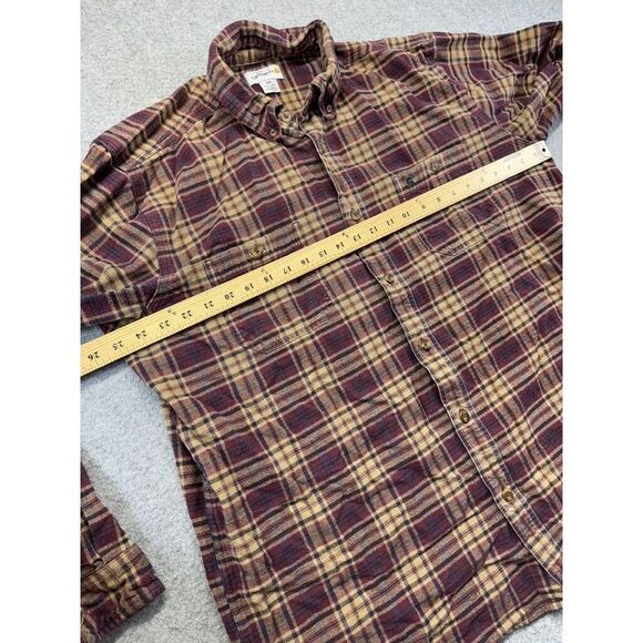 Carhartt Plaid Mens Button Down Long Sleeve Shirt Size XXL 2XL 100124‎ PRT - Picture 6 of 9